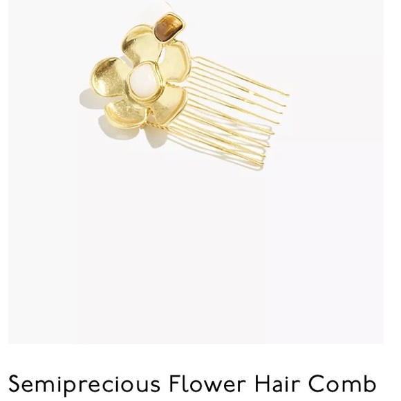 Madewell semiprecious flower hair comb
